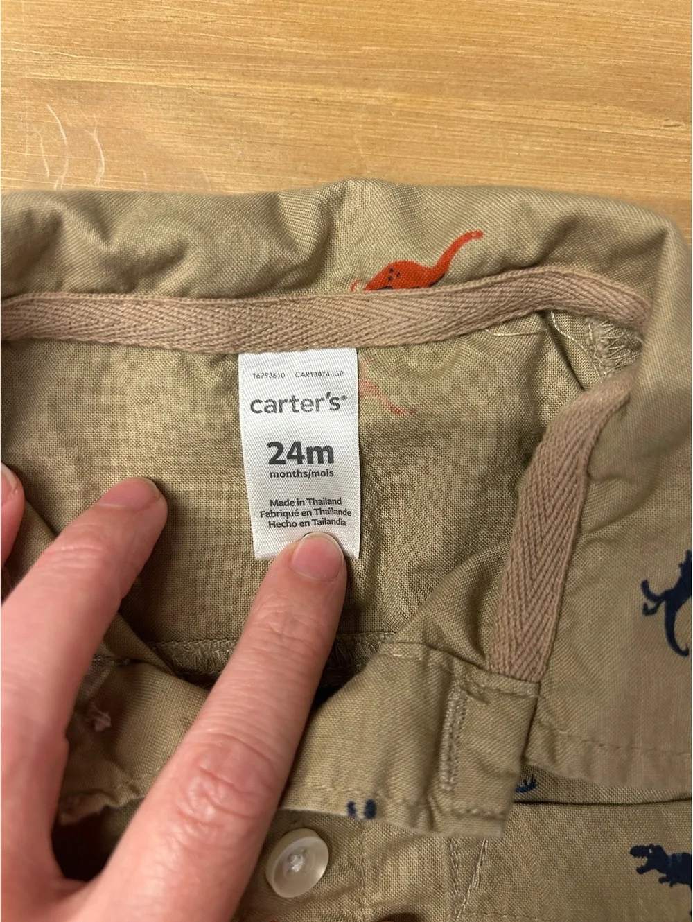 Carter's 24M Baby Romper with Dinosaur Print